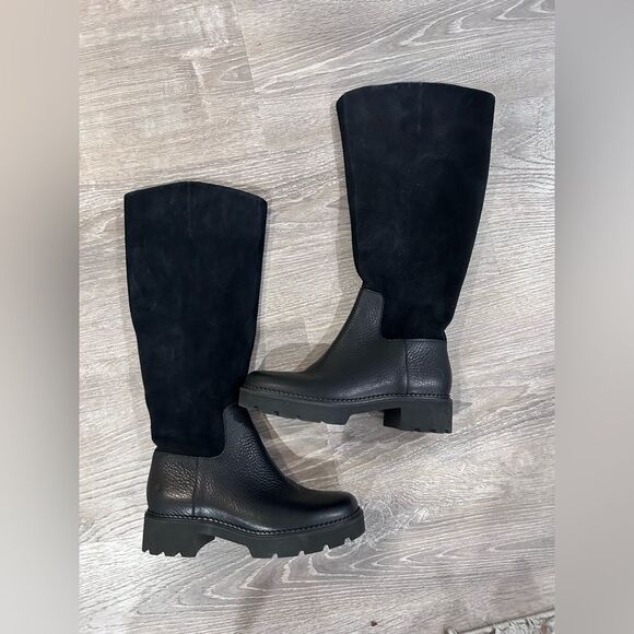 New Vionic Fallbrook Water Resistant Knee High Women Boots Size 7 Black - Picture 1 of 6